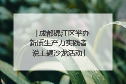 成都锦江区举办新质生产力实践者说主题沙龙活动