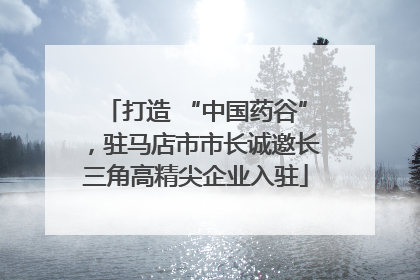 打造 “中国药谷”，驻马店市市长诚邀长三角高精尖企业入驻