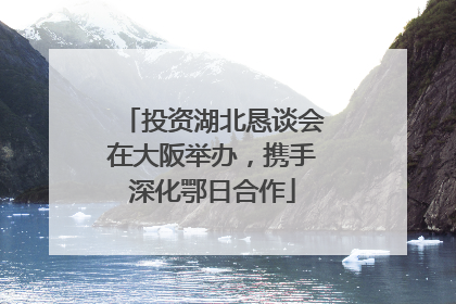 投资湖北恳谈会在大阪举办，携手深化鄂日合作