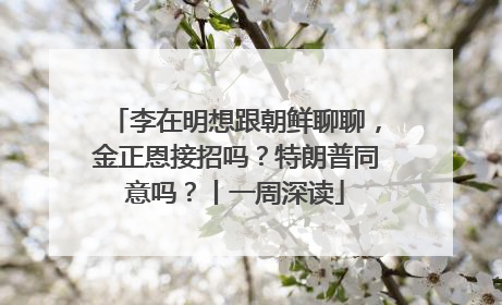 李在明想跟朝鲜聊聊，金正恩接招吗？特朗普同意吗？丨一周深读