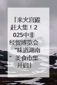 来火宫殿赶大集！2025中非经贸博览会“味道湖南”美食市集开启