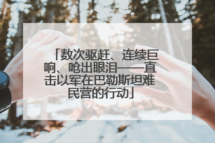 数次驱赶、连续巨响、呛出眼泪——直击以军在巴勒斯坦难民营的行动