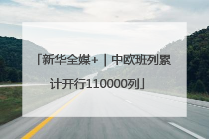 新华全媒+｜中欧班列累计开行110000列