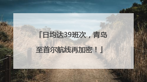 日均达39班次，青岛至首尔航线再加密！