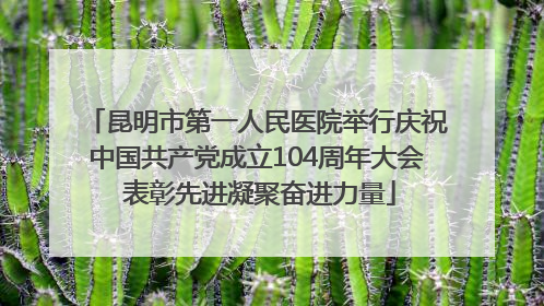 昆明市第一人民医院举行庆祝中国共产党成立104周年大会 表彰先进凝聚奋进力量