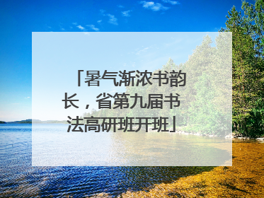 暑气渐浓书韵长，省第九届书法高研班开班