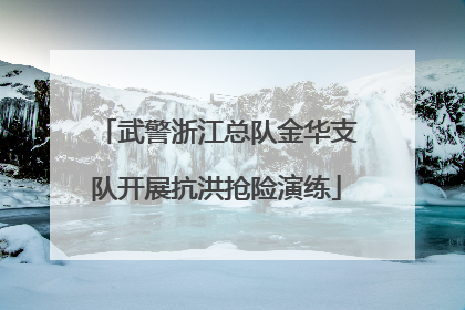 武警浙江总队金华支队开展抗洪抢险演练