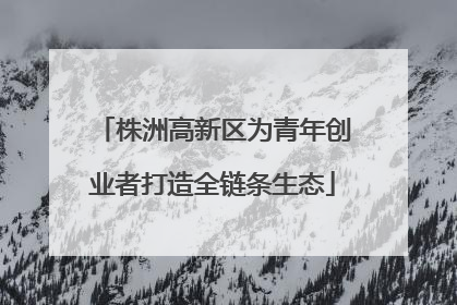 株洲高新区为青年创业者打造全链条生态