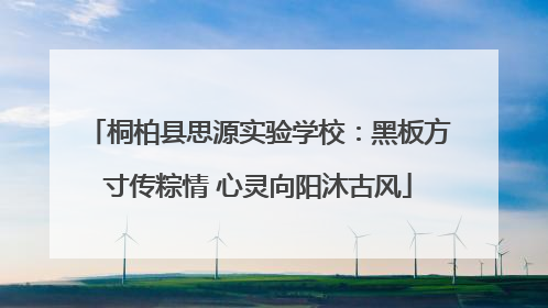 桐柏县思源实验学校：黑板方寸传粽情 心灵向阳沐古风