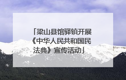 梁山县馆驿镇开展《中华人民共和国民法典》宣传活动