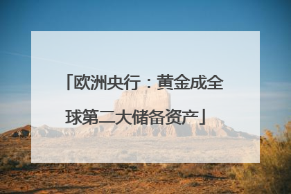 欧洲央行：黄金成全球第二大储备资产