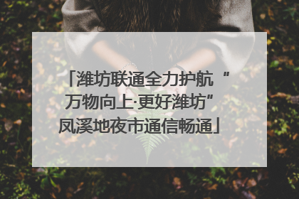 潍坊联通全力护航“万物向上·更好潍坊”凤溪地夜市通信畅通