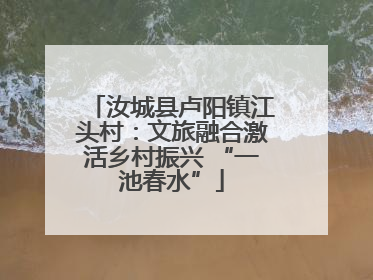 汝城县卢阳镇江头村：文旅融合激活乡村振兴 “一池春水”