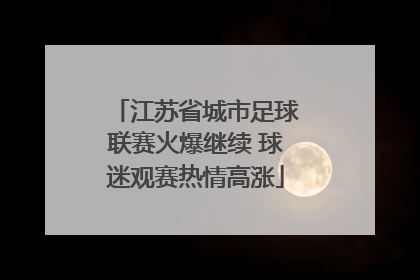 江苏省城市足球联赛火爆继续 球迷观赛热情高涨