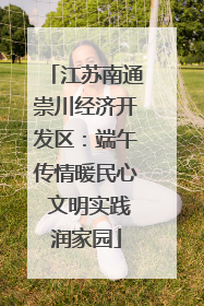江苏南通崇川经济开发区：端午传情暖民心 文明实践润家园