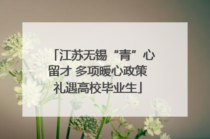 江苏无锡“青”心留才 多项暖心政策礼遇高校毕业生