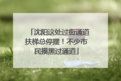 沈阳这处过街通道扶梯总停摆！不少市民摸黑过通道