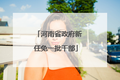 河南省政府新任免一批干部