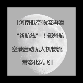 河南低空物流再添“新航线”！郑州航空港启动无人机物流常态化试飞