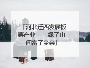 河北迁西发展板栗产业——绿了山间富了乡亲