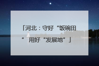 河北：守好“饭碗田” 用好“发展地”