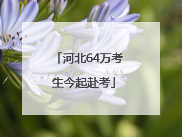 河北64万考生今起赴考