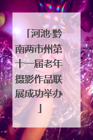 河池·黔南两市州第十一届老年摄影作品联展成功举办
