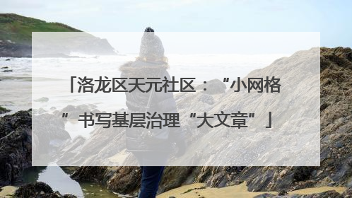 洛龙区天元社区：“小网格”书写基层治理“大文章”