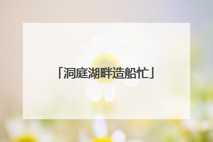 洞庭湖畔造船忙