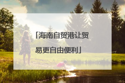 海南自贸港让贸易更自由便利