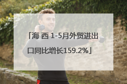 海 西 1-5月外贸进出口同比增长159.2%