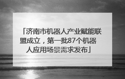 济南市机器人产业赋能联盟成立，第一批87个机器人应用场景需求发布