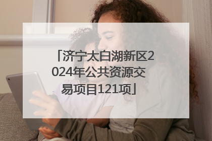 济宁太白湖新区2024年公共资源交易项目121项
