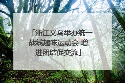 浙江义乌举办统一战线趣味运动会 增进团结促交流
