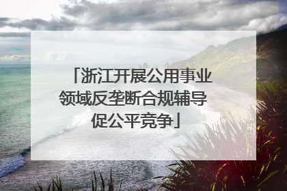 浙江开展公用事业领域反垄断合规辅导 促公平竞争