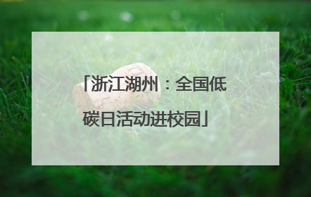 浙江湖州：全国低碳日活动进校园