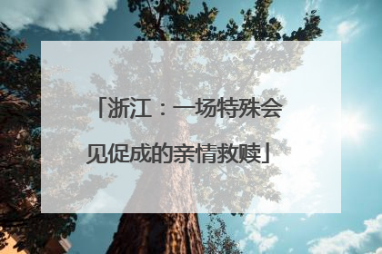 浙江：一场特殊会见促成的亲情救赎