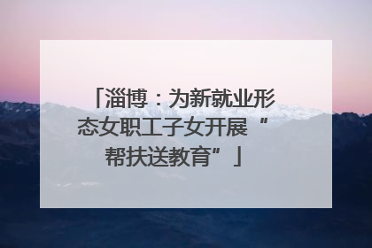 淄博：为新就业形态女职工子女开展“帮扶送教育”