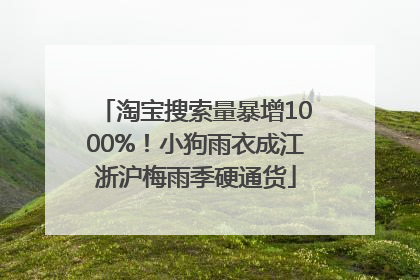 淘宝搜索量暴增1000%！小狗雨衣成江浙沪梅雨季硬通货