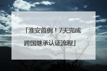 淮安首例！7天完成跨国继承认证流程