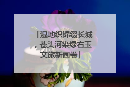 湿地织锦缀长城，苍头河染绿右玉文旅新画卷