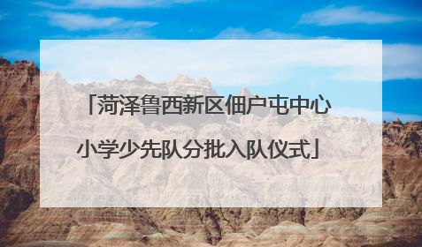菏泽鲁西新区佃户屯中心小学少先队分批入队仪式