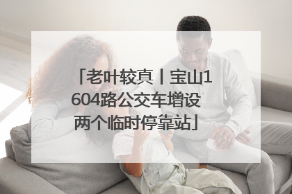 老叶较真丨宝山1604路公交车增设两个临时停靠站