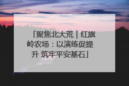 聚焦北大荒｜红旗岭农场：以演练促提升 筑牢平安基石