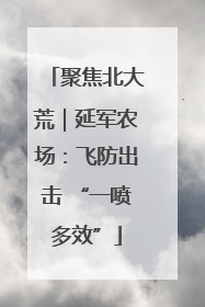 聚焦北大荒｜延军农场：飞防出击 “一喷多效”