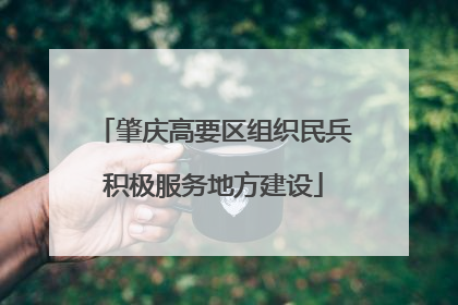 肇庆高要区组织民兵积极服务地方建设