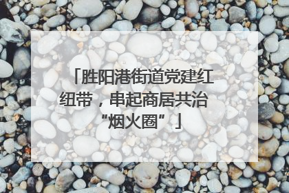 胜阳港街道党建红纽带，串起商居共治 “烟火圈”