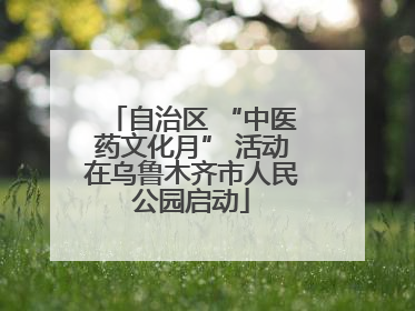自治区 “中医药文化月” 活动在乌鲁木齐市人民公园启动