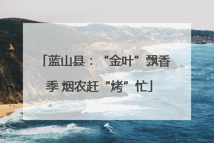 蓝山县：“金叶”飘香季 烟农赶“烤”忙