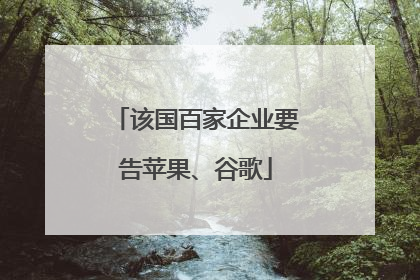 该国百家企业要告苹果、谷歌